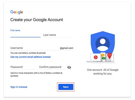 gmail account create.